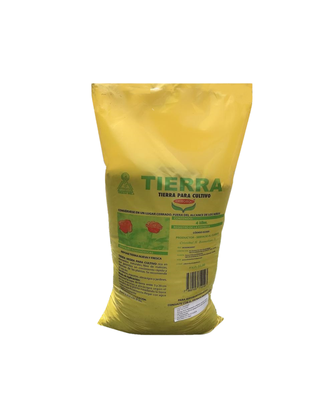 Tierra Negra para el jardin huerto 4 kilos